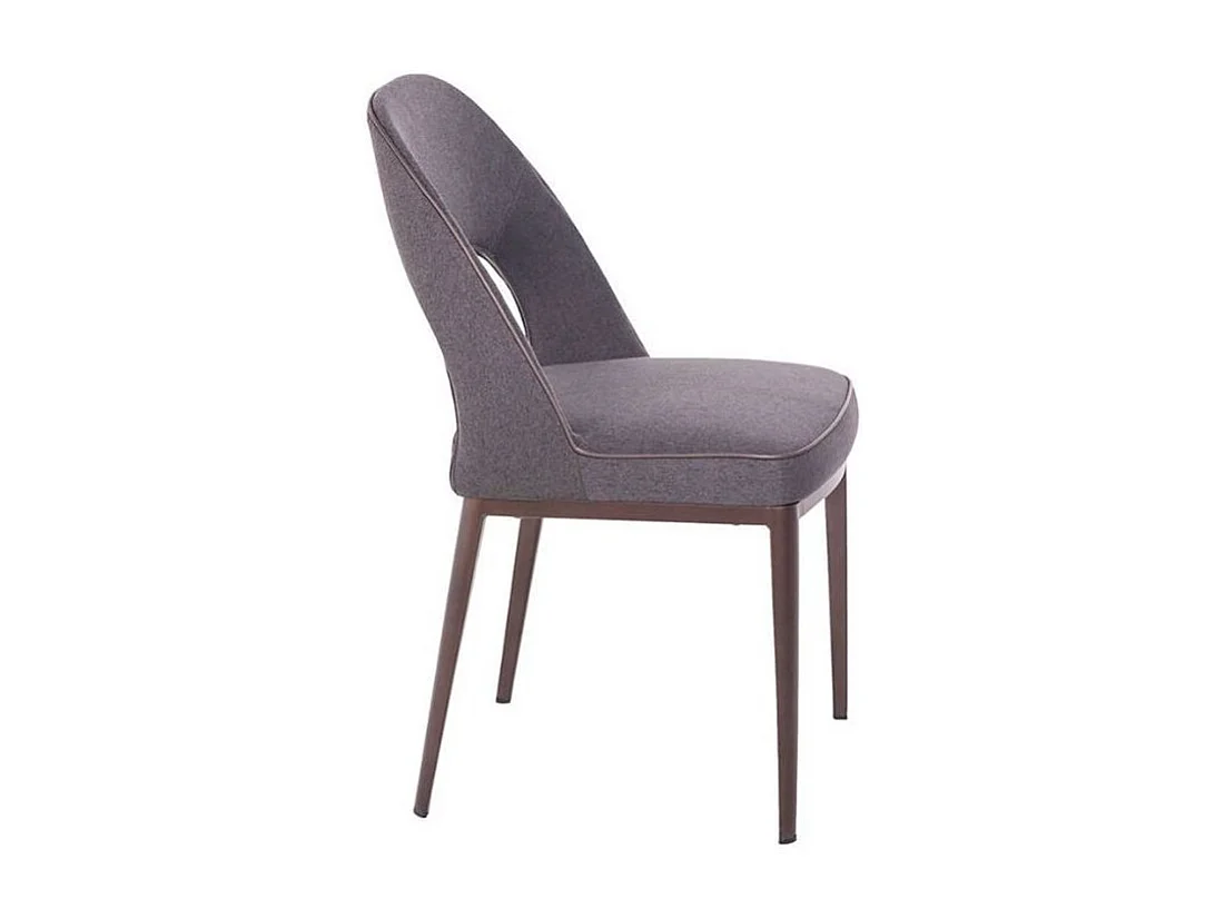 Larana stoffen stoel en stalen poten - set van 2-Kleur DUO 52