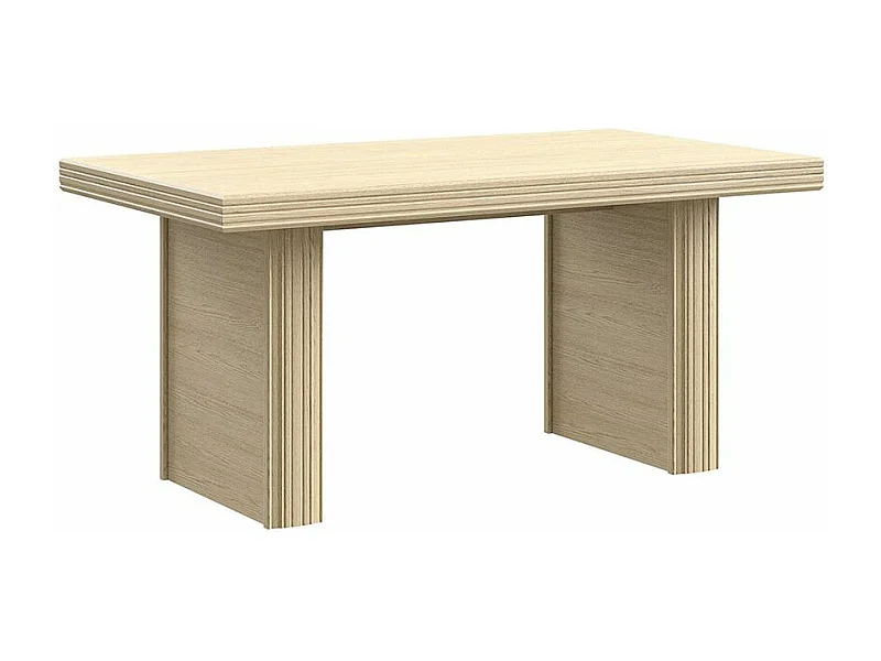 Table à manger moderne rectangulaire chêne clair Italino 160cm