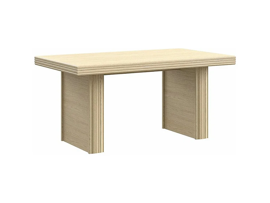 Table à manger moderne rectangulaire chêne clair Italino 160cm