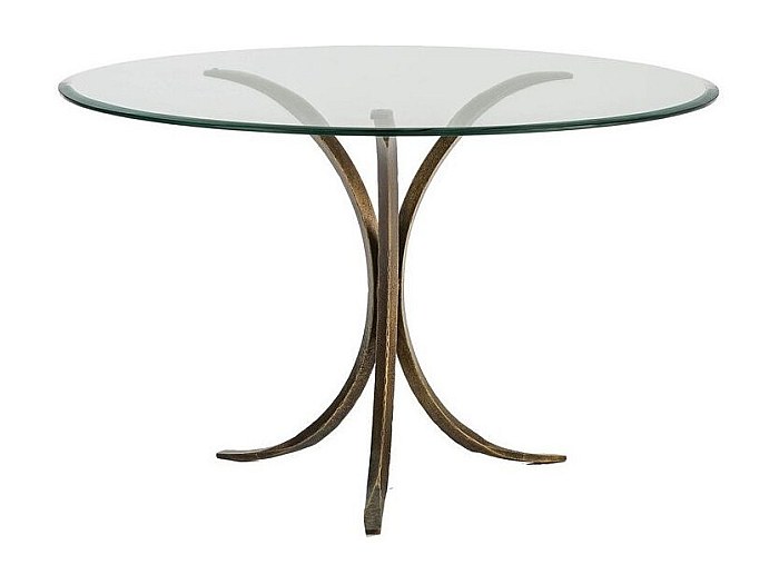 Table d'appoint Ronde Bout de canapé Dessus en Verre Trempé Diamètre 40