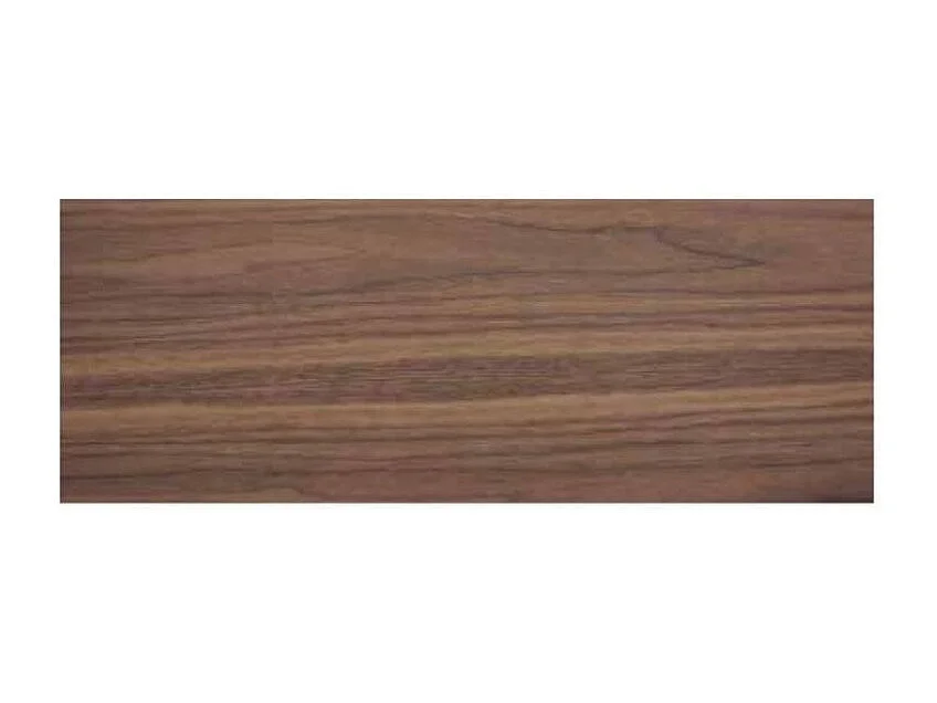 Table ronde plateau bois noyer et pied fibre de verre laqué marron Perla-Dimensions D 130 x H 76 cm