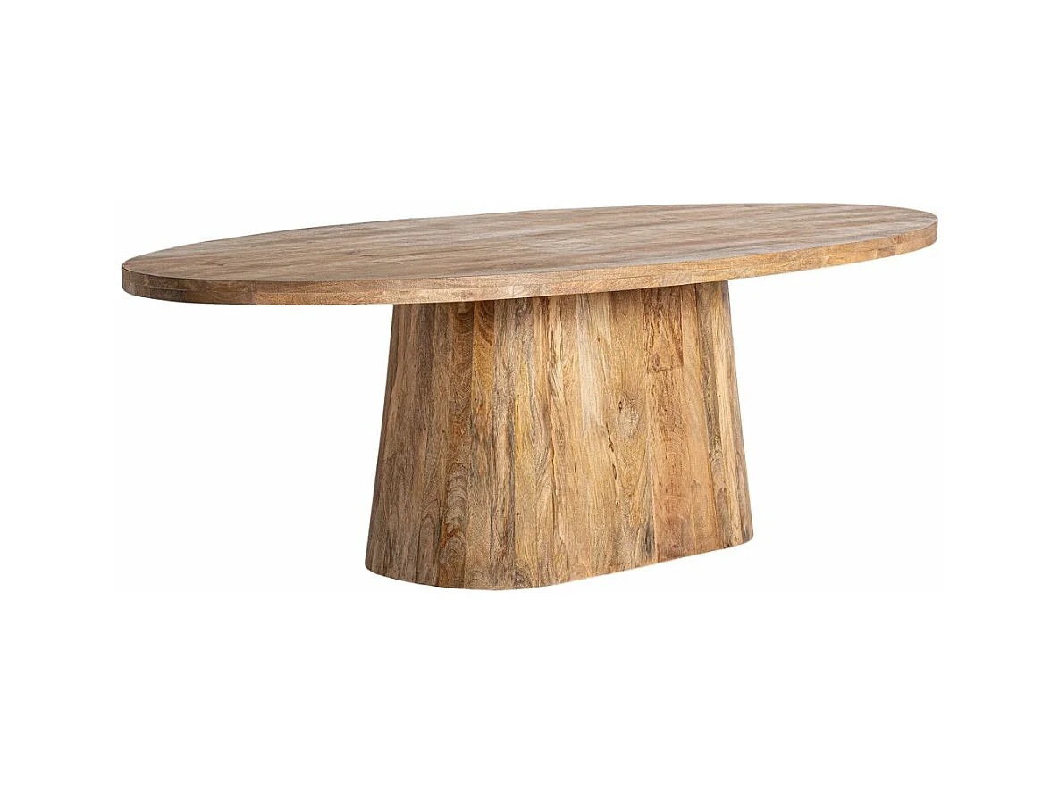 Table à manger ovale bois massif Kezah 250cm
