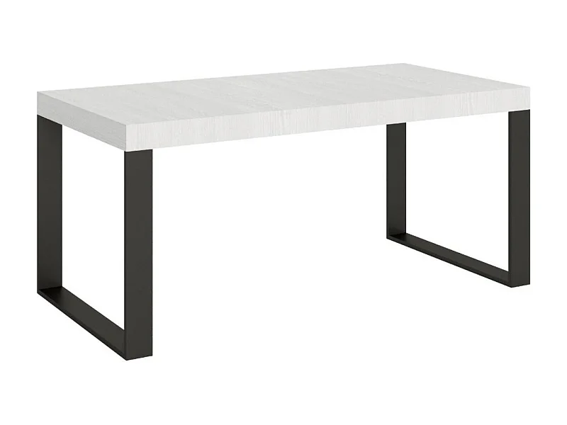 Mesa industrial Tiroz 180 cm blanca con patas de metal antracita