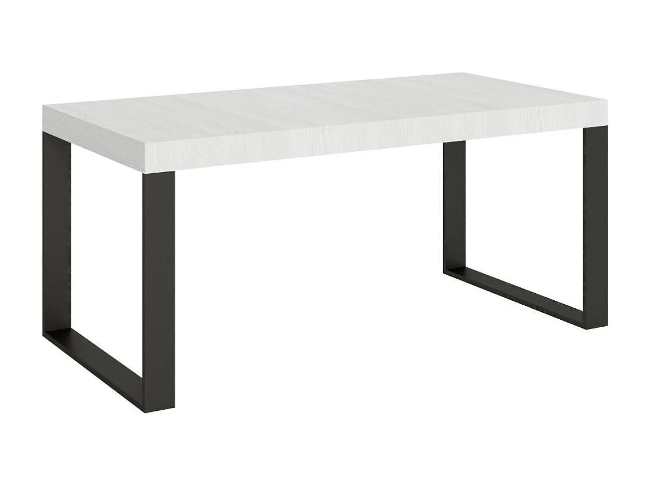 Mesa industrial Tiroz 180 cm blanca con patas de metal antracita