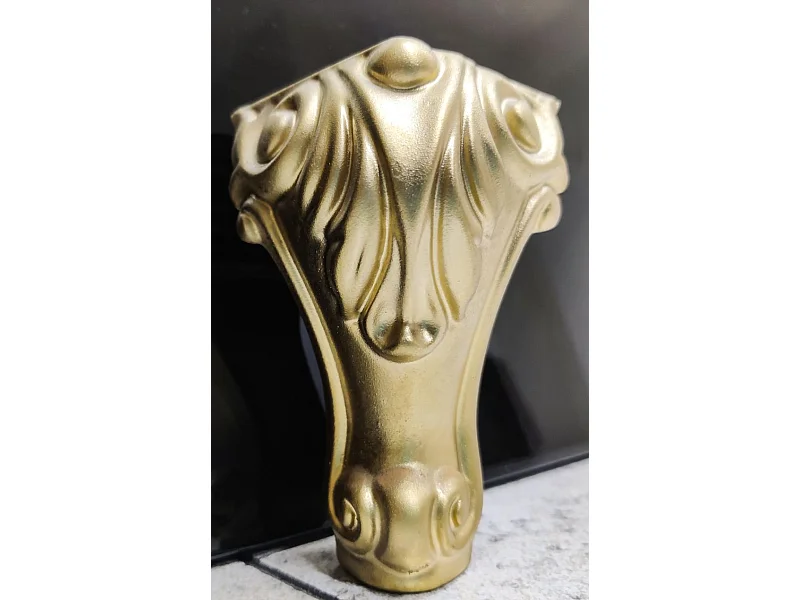 Lit design bois laqué noir et doré Jade 160x200