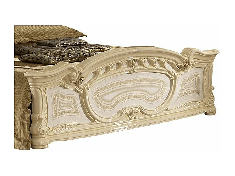 Soraya beige gelakt barokbed 160x200 cm