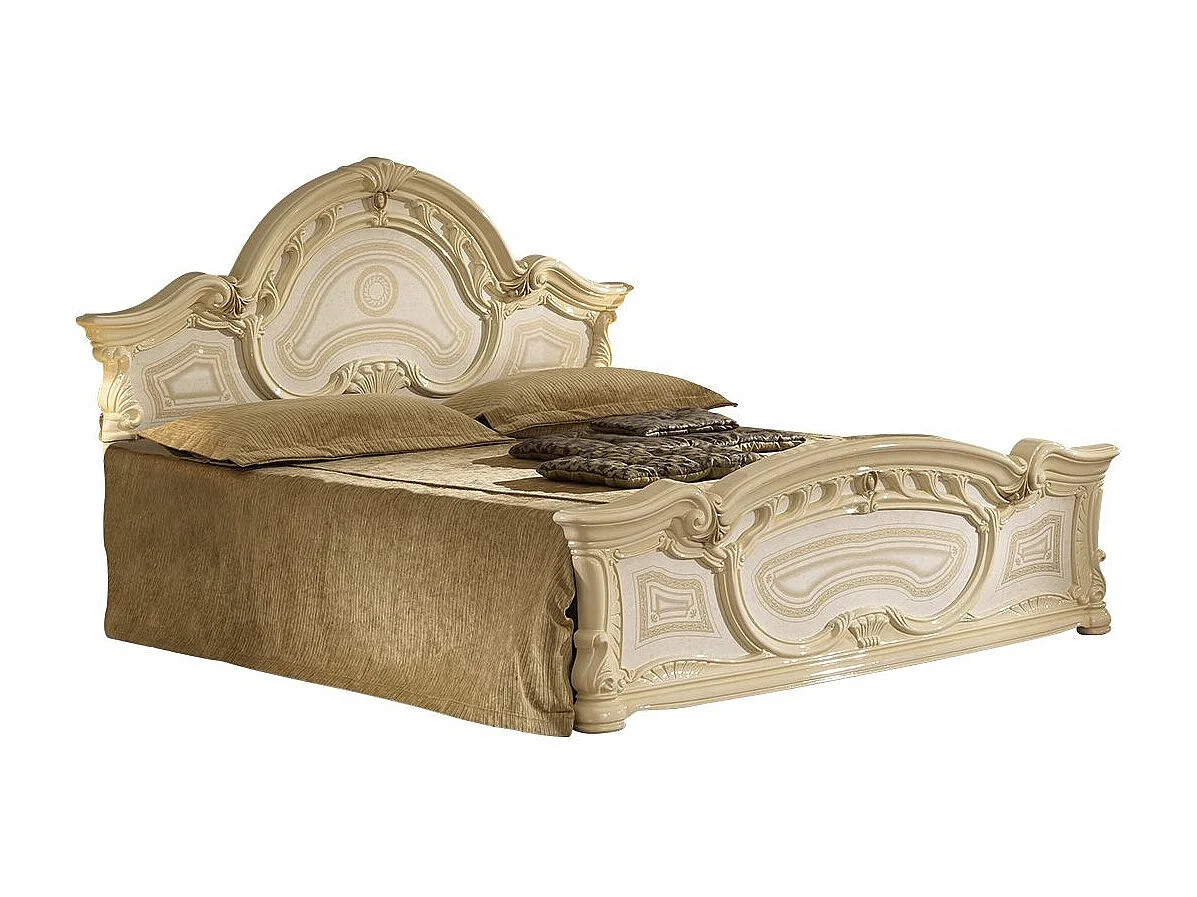 Soraya beige gelakt barokbed 180x200 cm