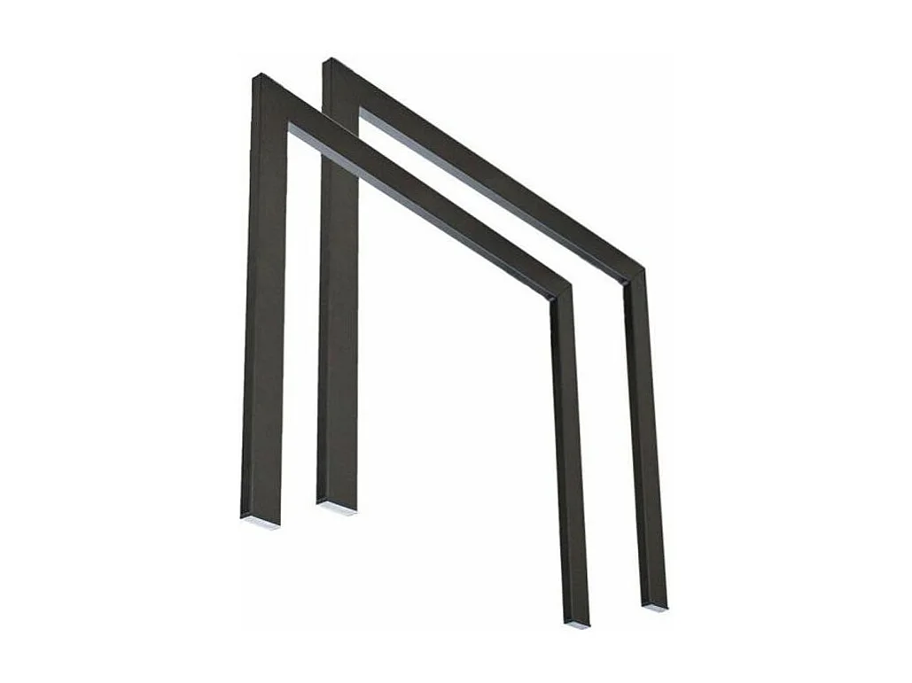 Table extensible gris béton et cadre anthracite 180-284cm Klass