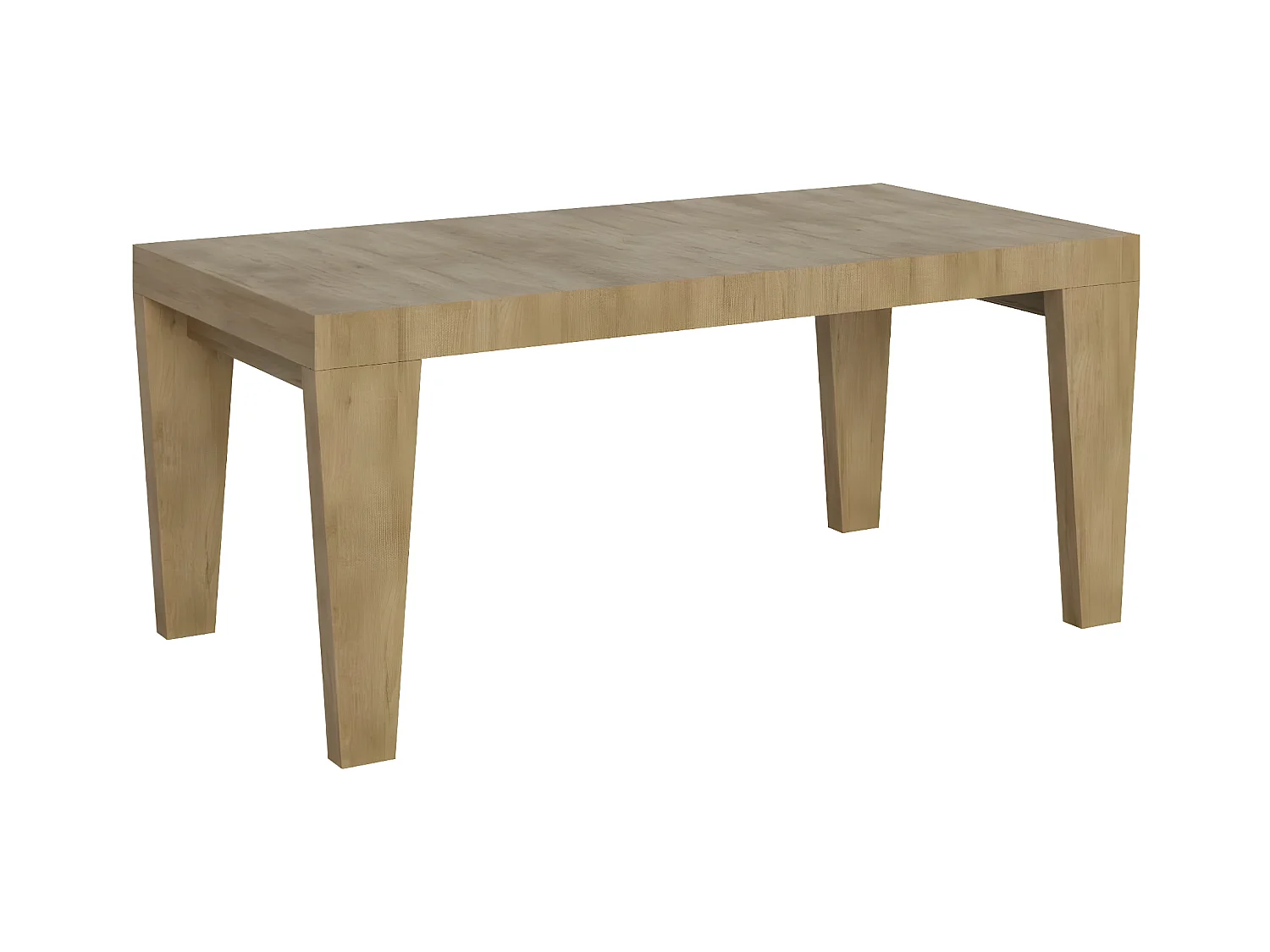 Table extensible 6 à 20 places chêne naturel Kristo 180 à 440cm-Pied et support sur roulettes