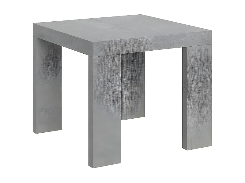 Petite table carrée extensible 90 à 246cm gris ciment Ribo