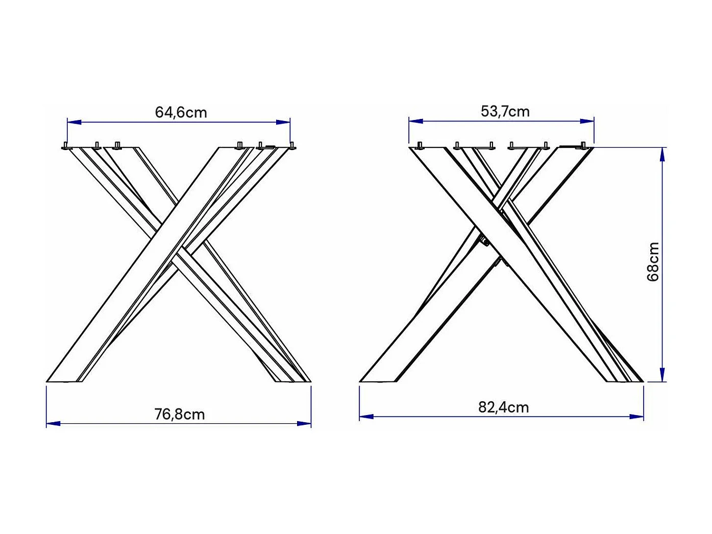 Kleine vierkante uitschuifbare tafel 90x90 tot 194 cm bruin en antraciet Karzy
