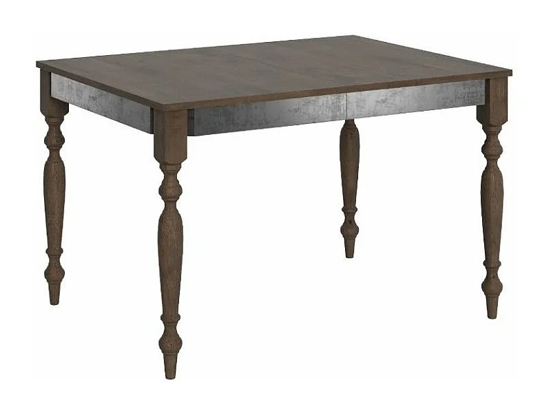 Uitschuifbare tafel 6 tot 10 plaatsen L 120 tot 224 cm walnoothout Romencia