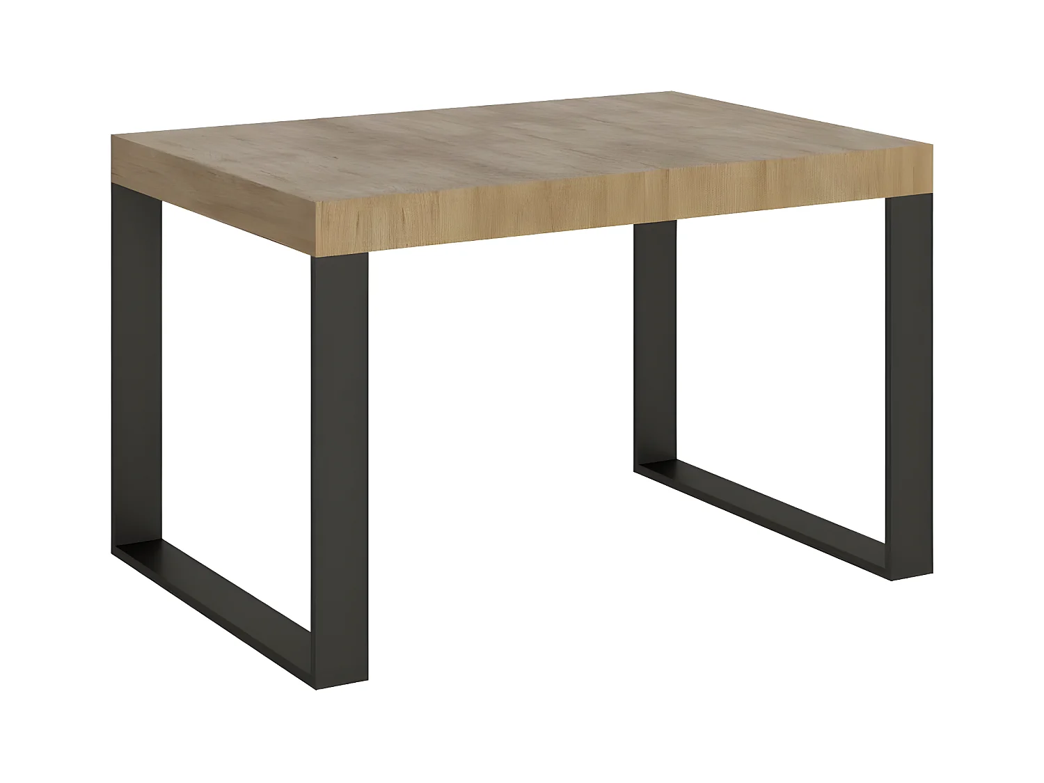 Table extensible 130 à 390cm bois clair et pieds métal anthracite Tiroz