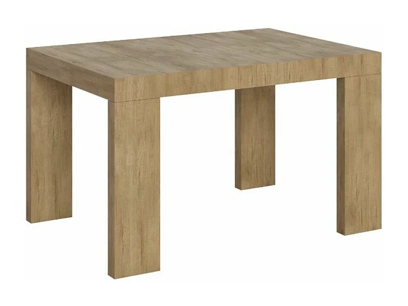 Table rectangulaire extensible 130 à 234cm bois clair Ribo-Support 4 pieds