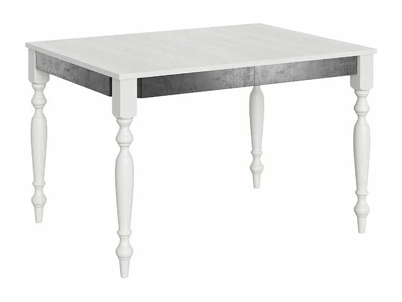 Uitschuifbare tafel 6 tot 10 plaatsen L 120 tot 224 cm wit hout Romancia