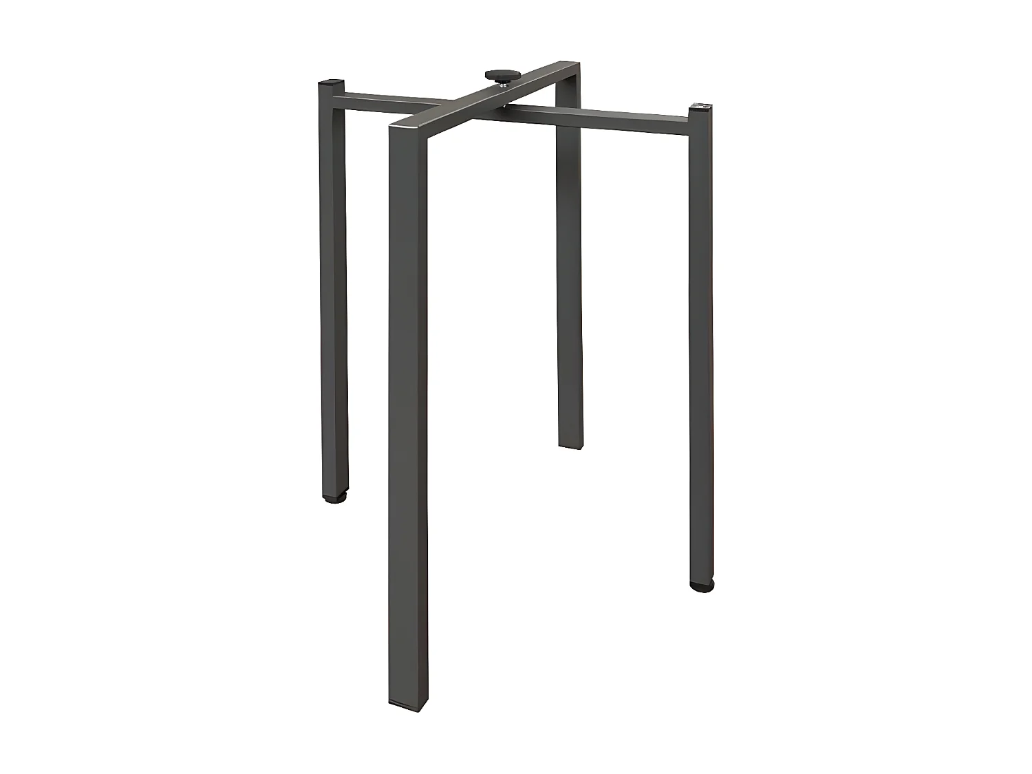 Table extensible 6 à 20 places bois foncé Kristo 180 à 440cm-Pied et support sur roulettes