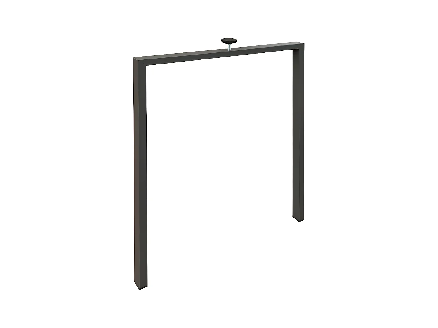 Uitschuifbare tafel 6 tot 10 plaatsen L 120 tot 224 cm betongrijs en donkergrijze poten Patone