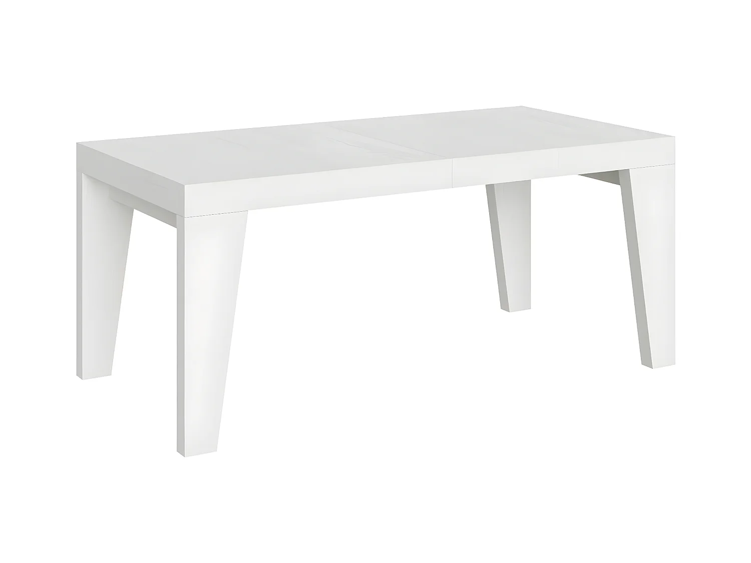 Table rectangulaire extensible 6 à 20 personnes L 180 à 440cm blanc Naxo