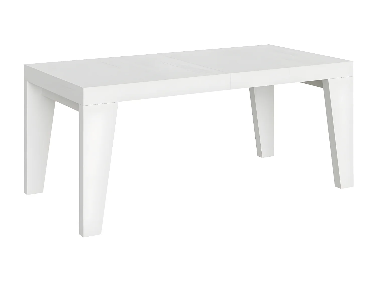 Table rectangulaire extensible 6 à 20 personnes L 180 à 440cm blanc Naxo