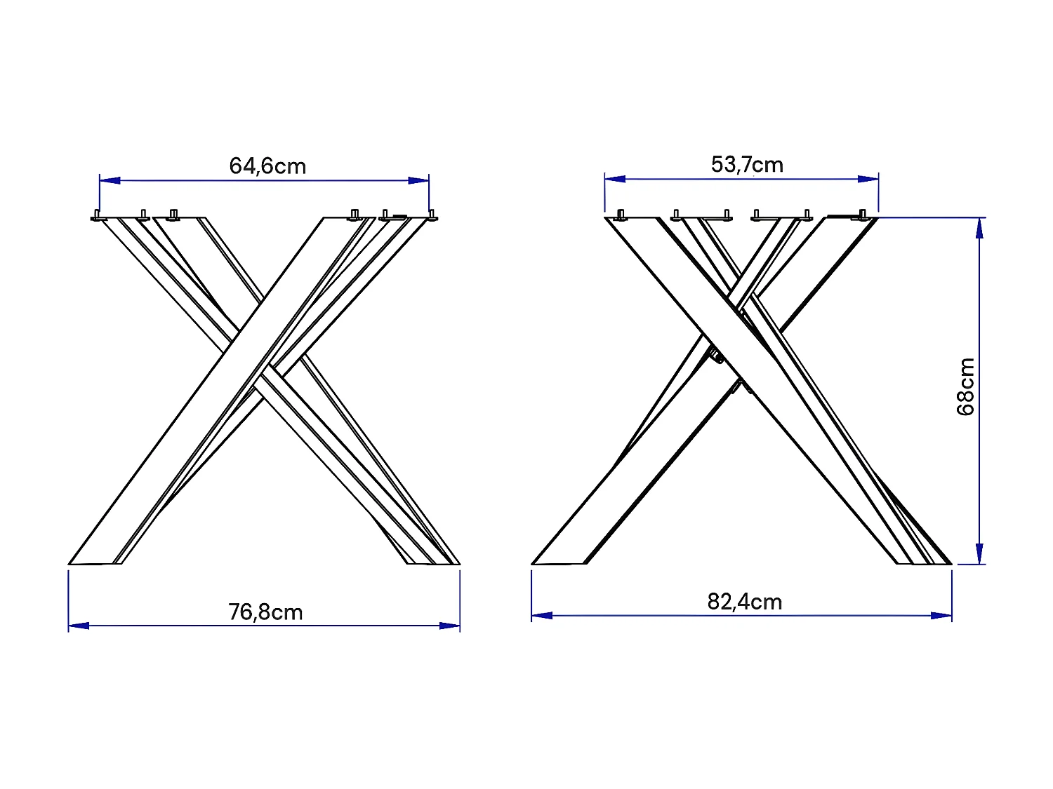 Mesa extensible cuadrada pequeña 90x90/194 cm patas acero antracita Karzy-Color Gris cemento