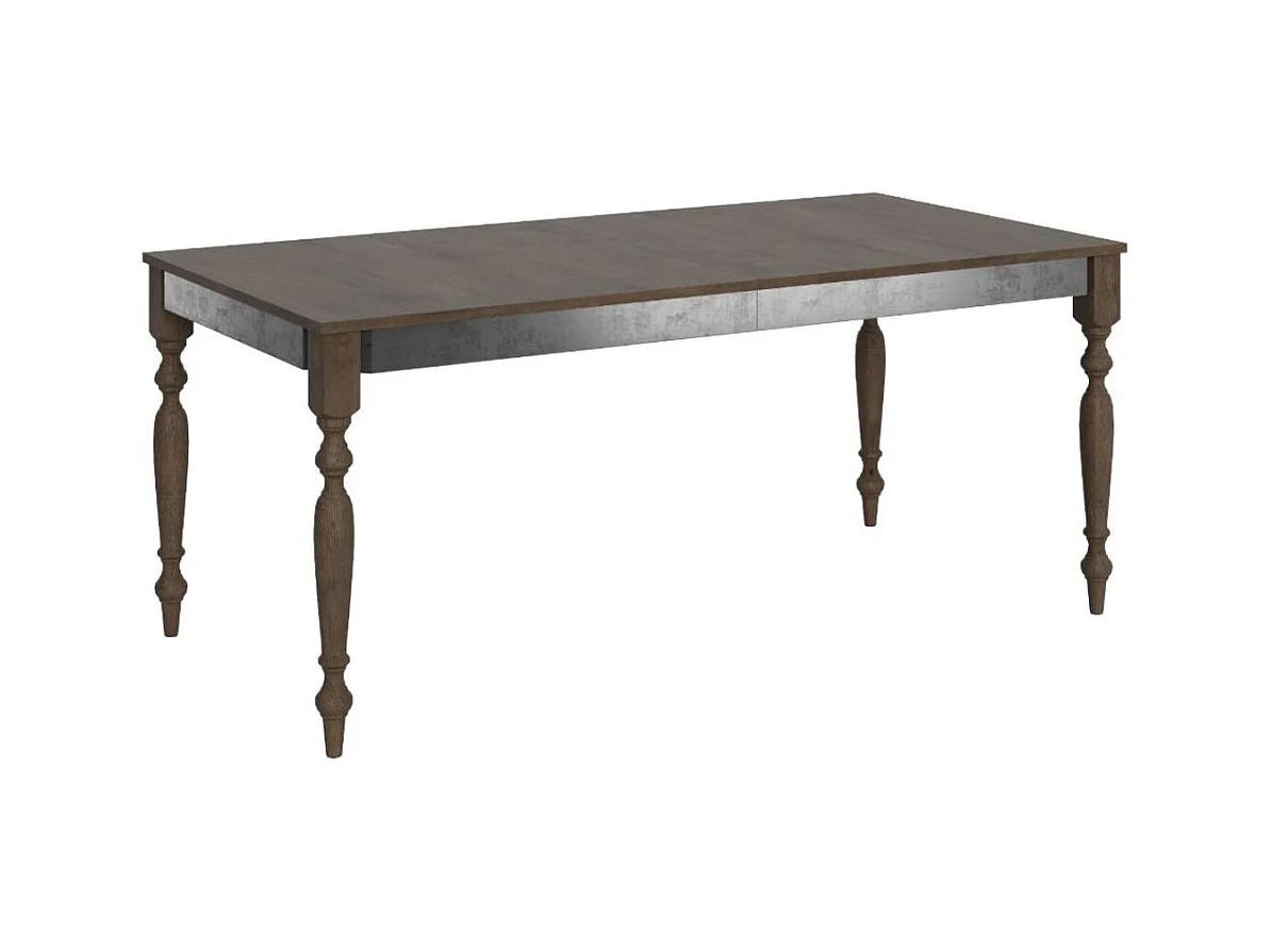 Uitschuifbare tafel 6 tot 12 plaatsen L 160 tot 264 cm walnoothout Romencia