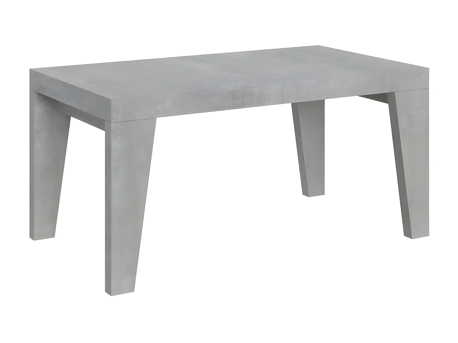 Table rectangulaire extensible 6 à 20 personnes L 160 à 420cm gris béton Naxo