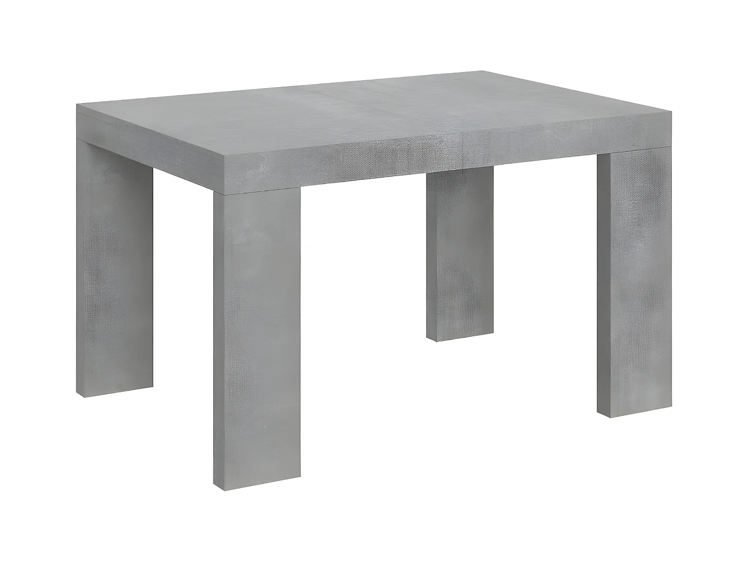 Table rectangulaire extensible 130 à 390cm gris béton Ribo-Support 4 pieds