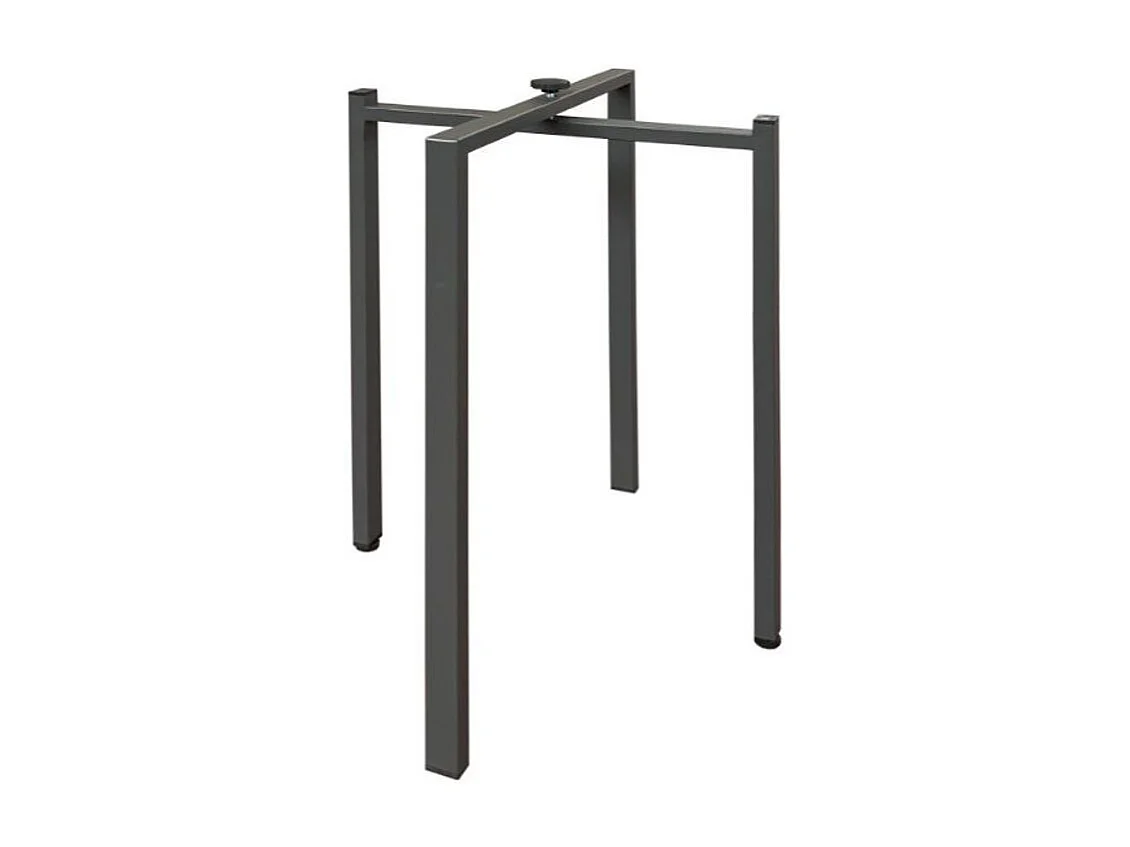 Table rectangulaire extensible 130 à 390cm gris béton Ribo-Support 4 pieds