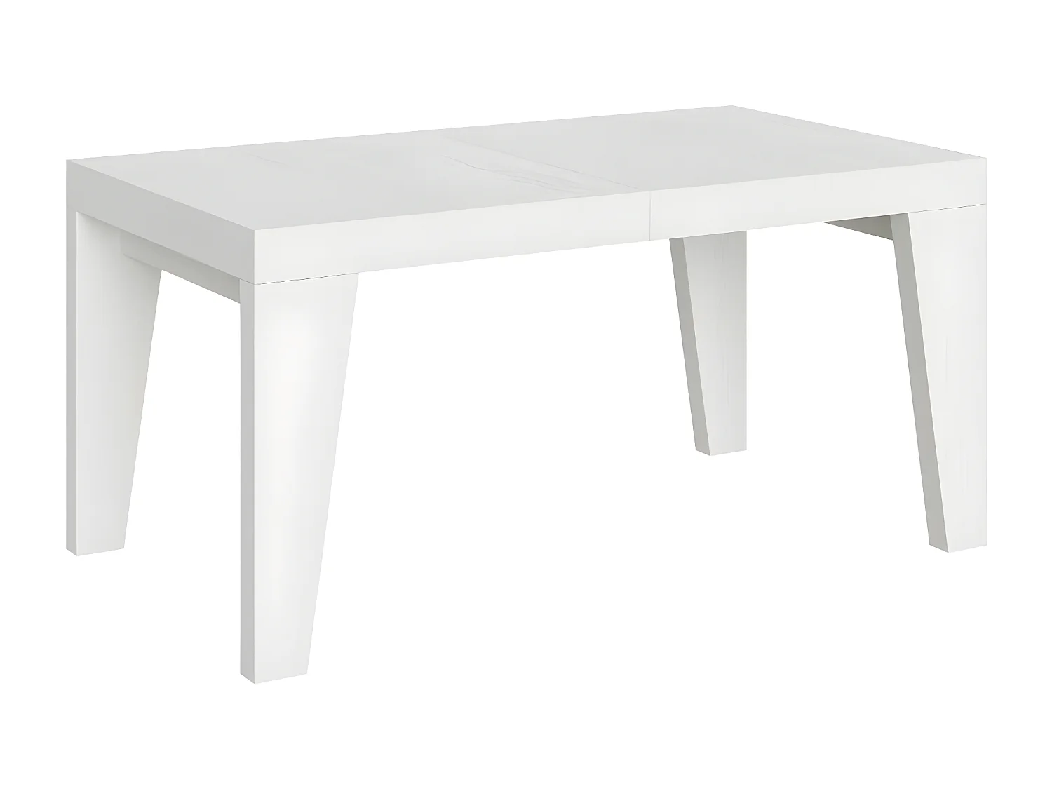 Table rectangulaire extensible 6 à 12 personnes L 160 à 264cm blanc Naxo