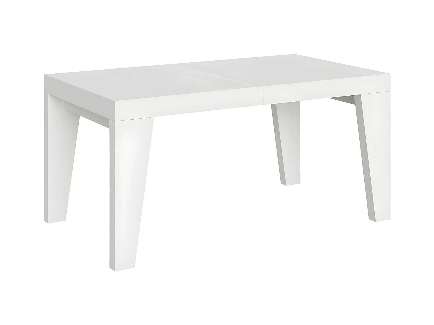 Table rectangulaire extensible 6 à 12 personnes L 160 à 264cm blanc Naxo