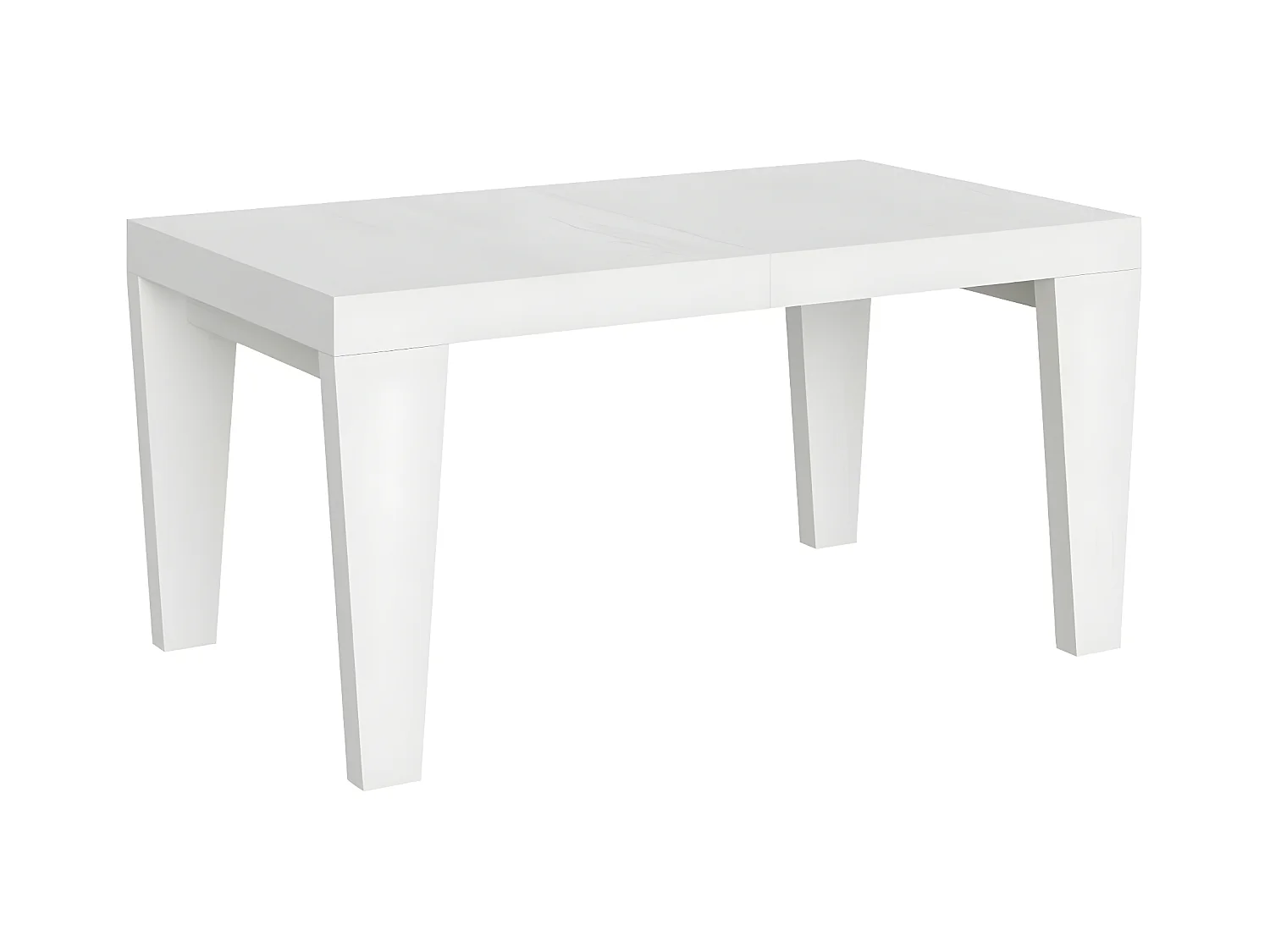 Table extensible 6 à 20 places blanche Kristo 160 à 420cm-Support 4 pieds