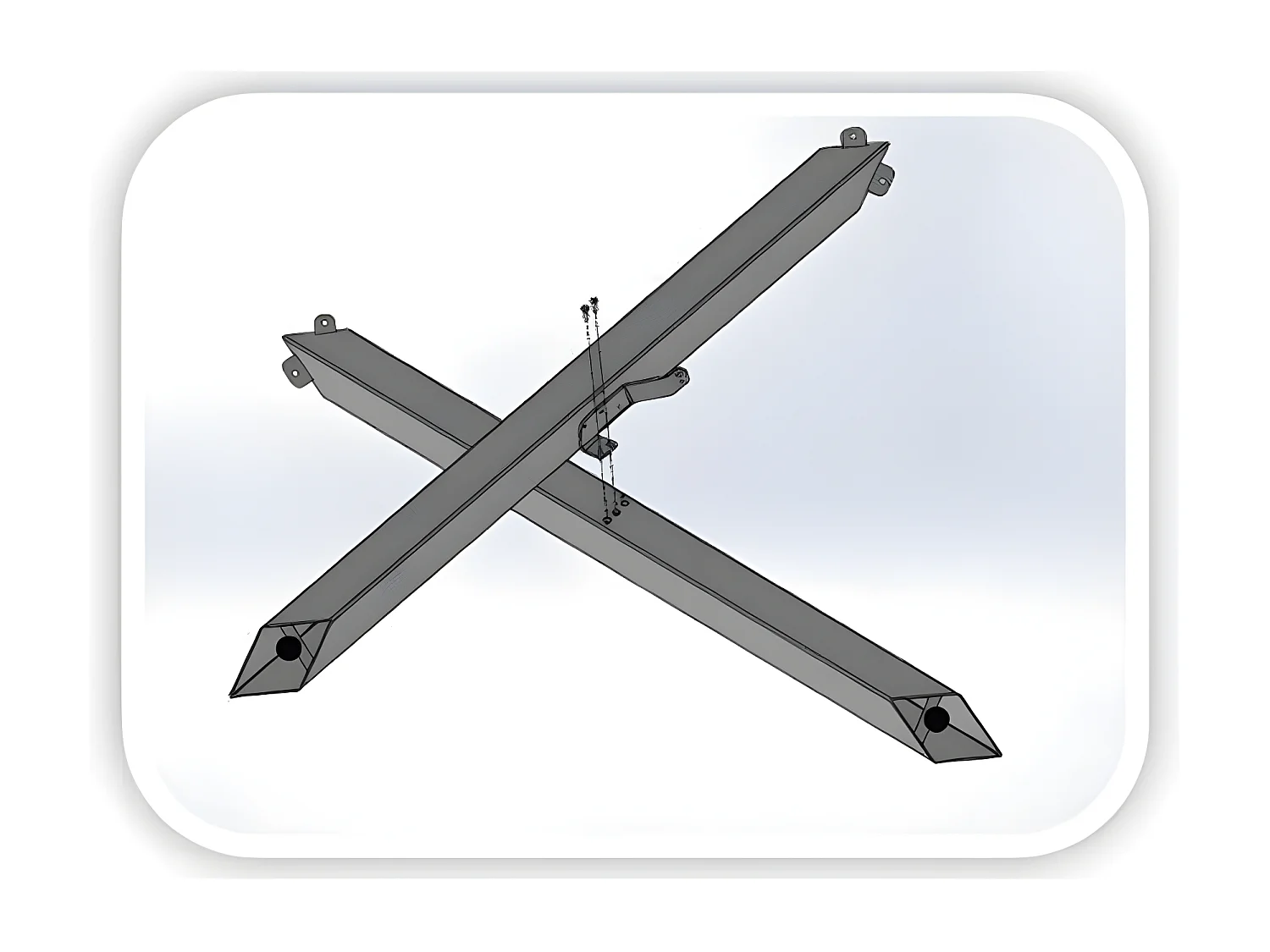 Table extensible blanche et cadre anthracite 160-264cm Klass