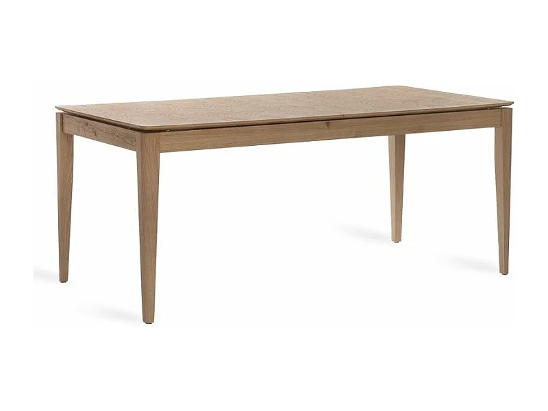Table rectangulaire extensible 180-220cm bois plaqué chêne Minka