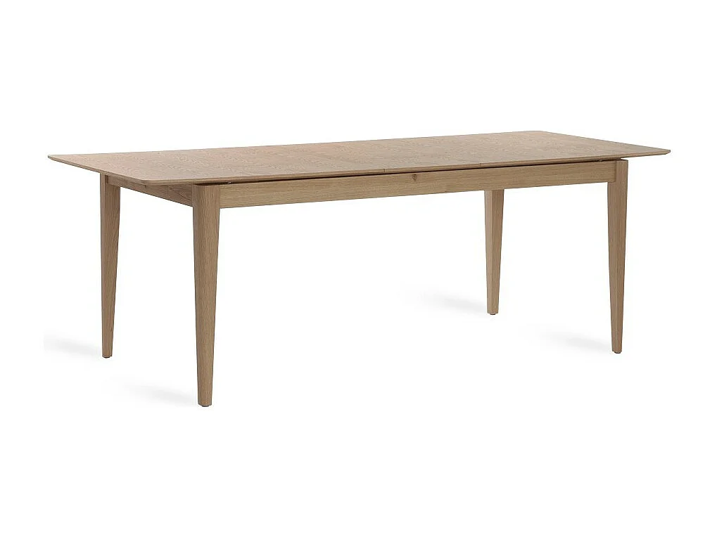Table rectangulaire extensible 180-220cm bois plaqué chêne Minka