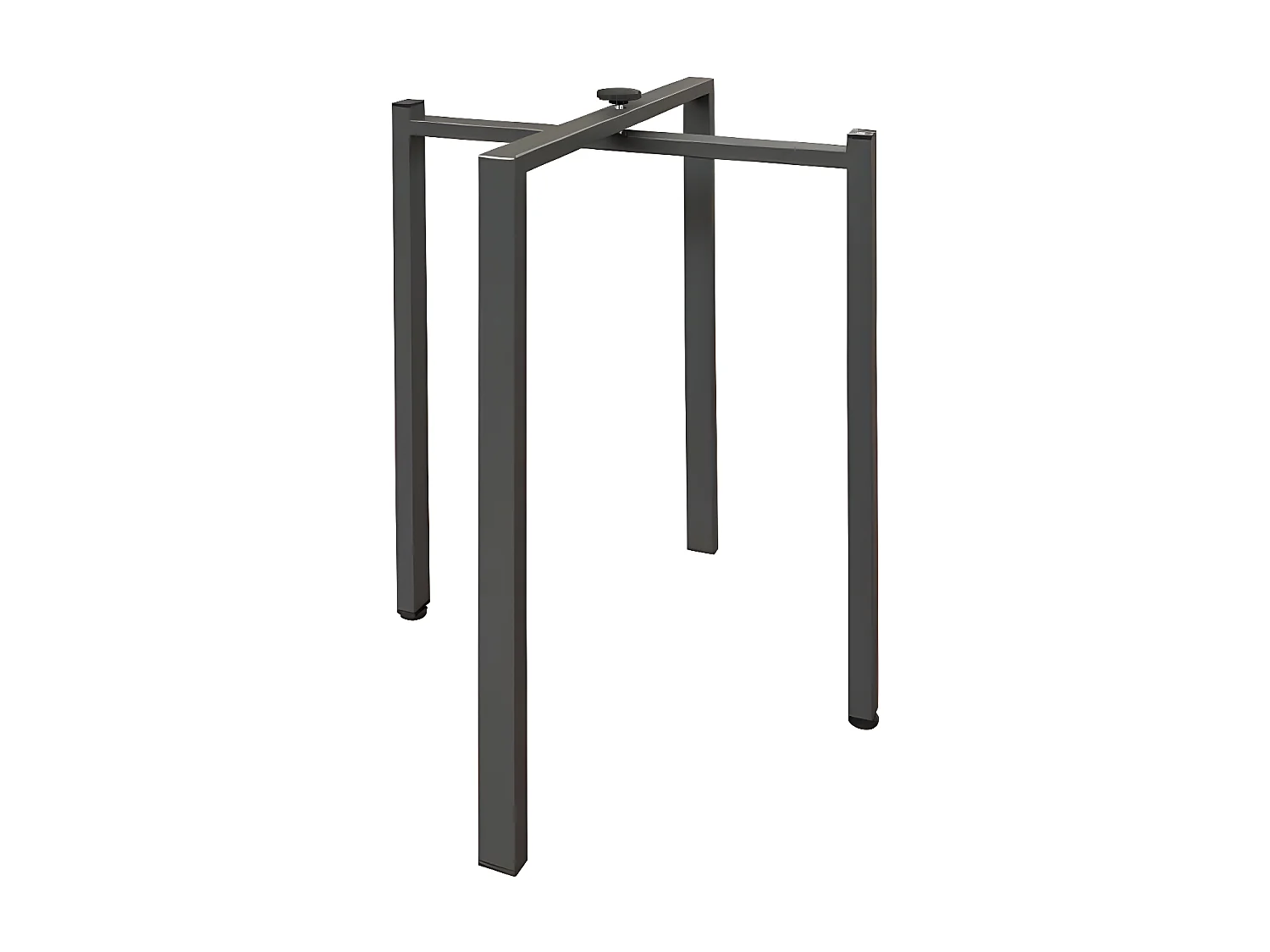 Table extensible 6 à 20 places bois foncé Kristo 180 à 440cm-Support 4 pieds