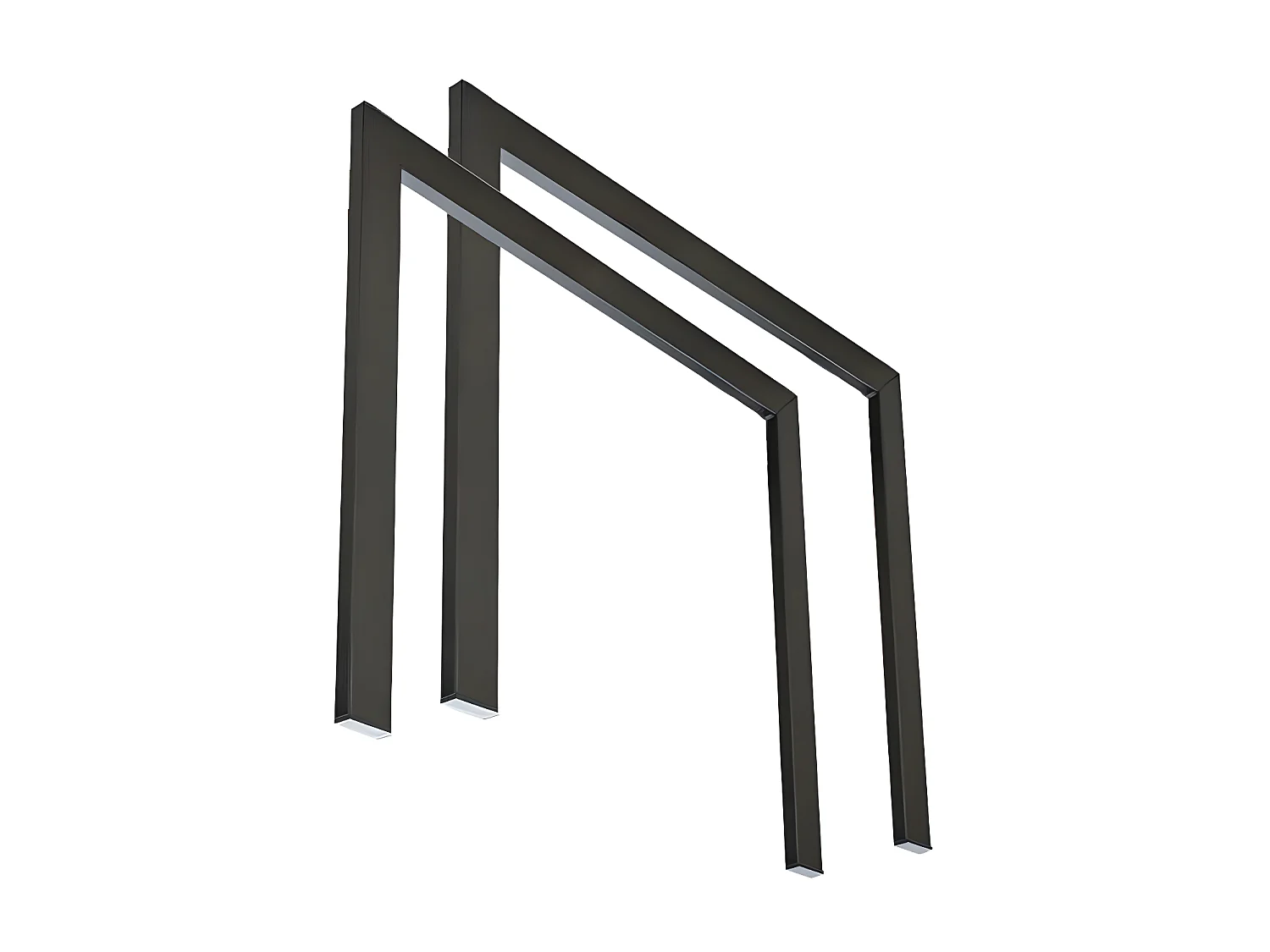 Table extensible 4 à 10 personnes blanche et pieds entrelacés anthracite L 130 à 234cm Artemis