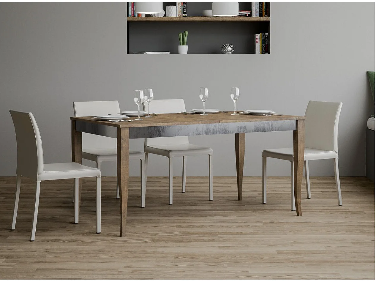 Table extensible 8 à 14 places L 180 à 284cm bois noyer Fixano