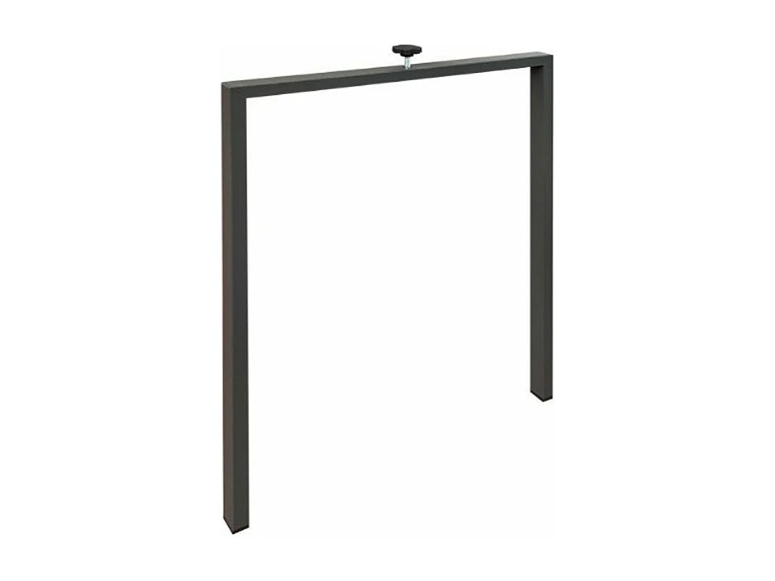 Grande table extensible 180 à 440cm bois marron et pieds métal anthracite Tiroz-Support 2 pieds-5 rallonges épaisses