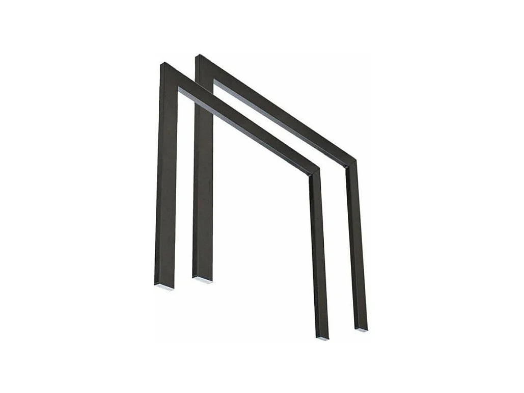 Kleine uitschuifbare donkerhouten tafel en antraciet frame 120/224 cm Klass