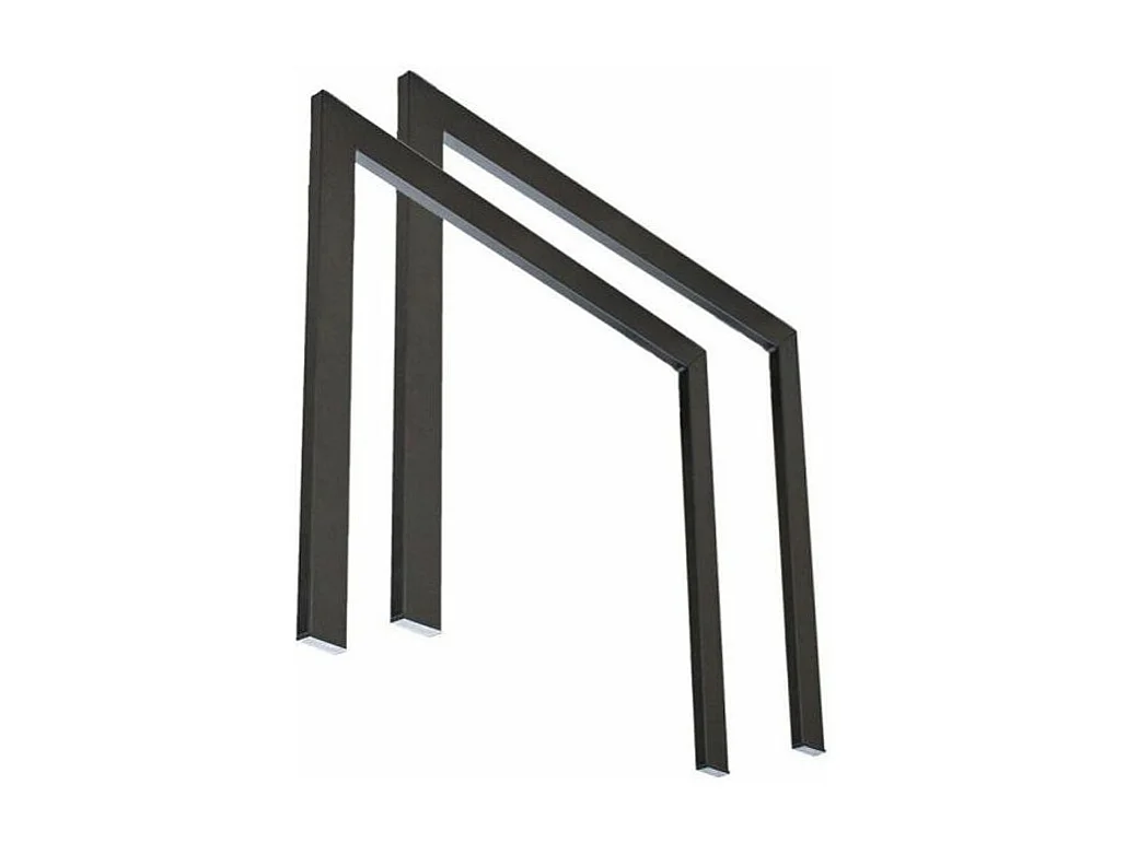 Petite table extensible bois foncé et cadre anthracite 120-224cm Klass