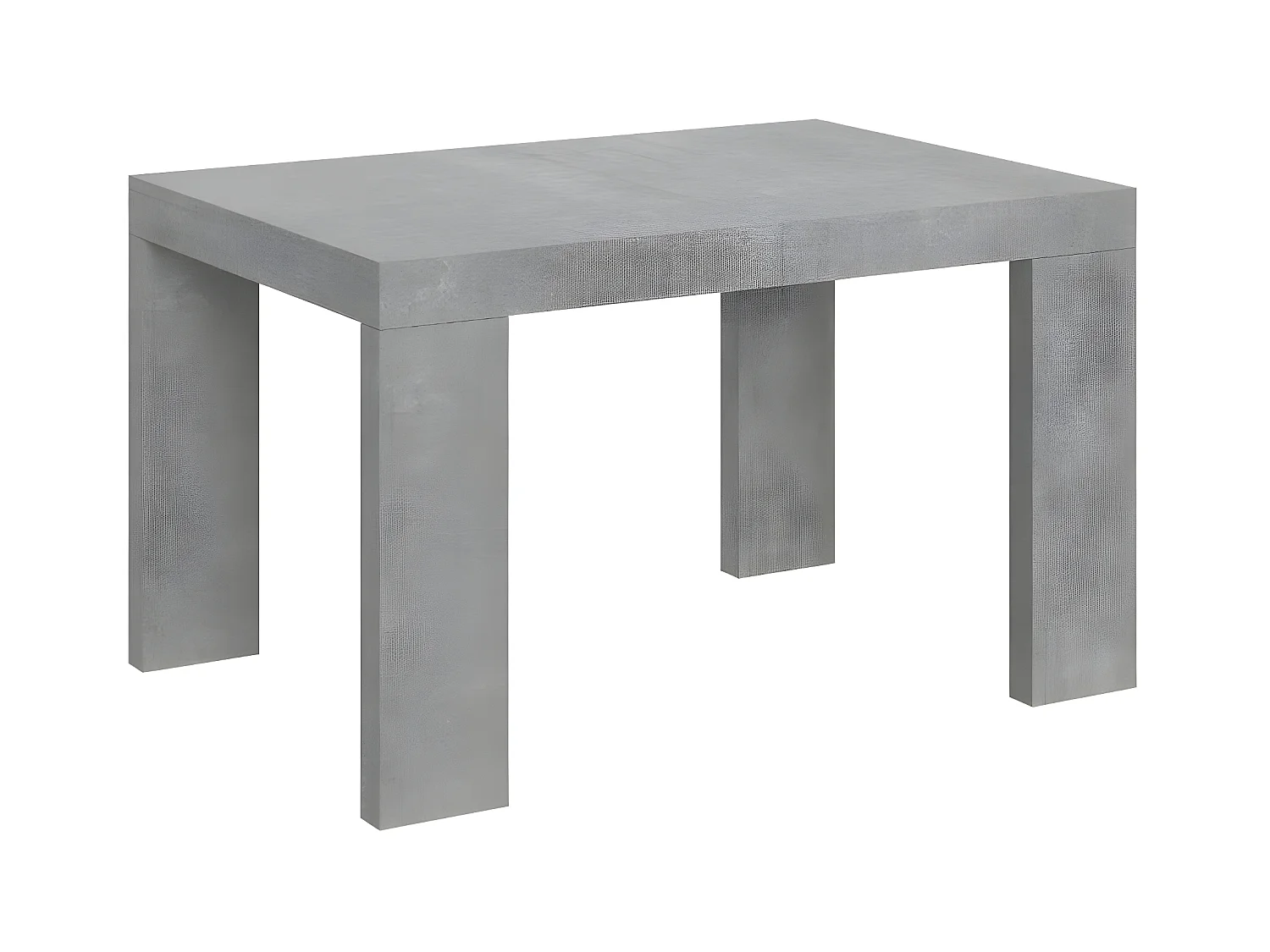 Table rectangulaire extensible 130 à 234cm gris béton Ribo-Pied et support sur roulettes