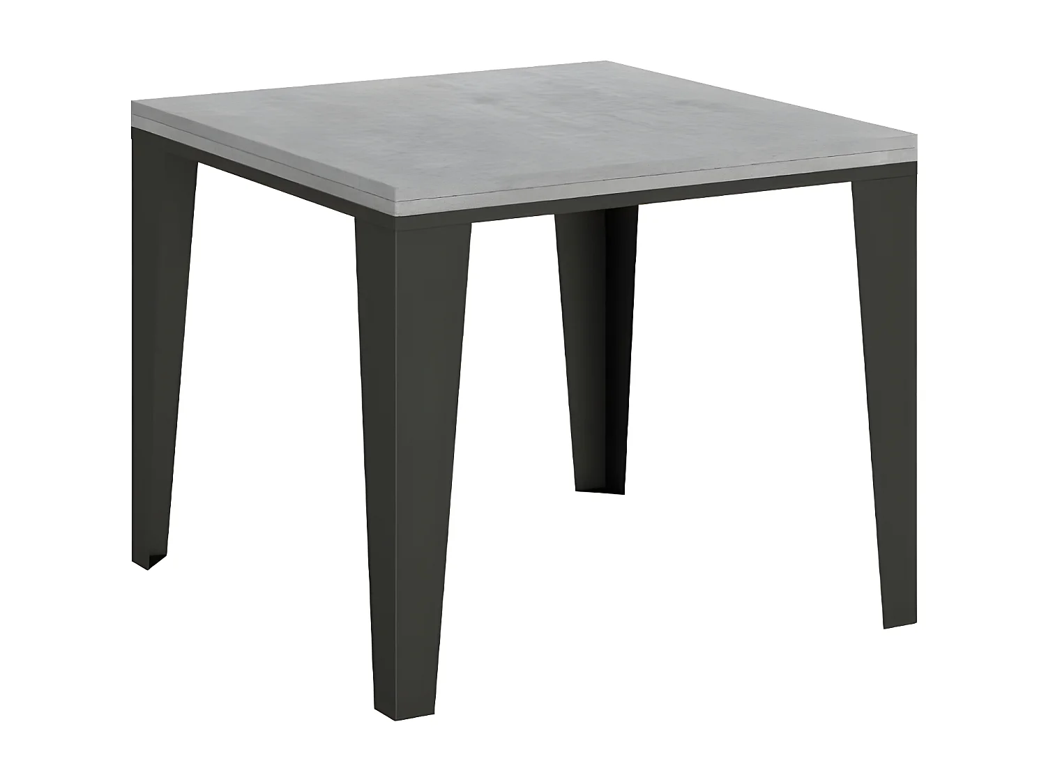 Mesa plegable cuadrada 90x90/180 cm Librio-Color Gris cemento