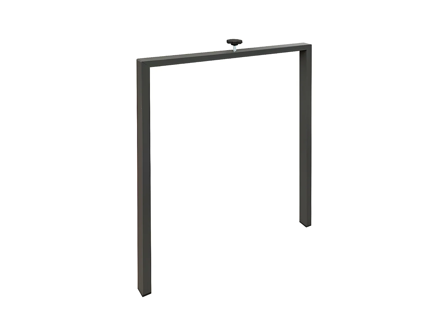 Table extensible 160 à 264cm gris ciment et pieds métal anthracite Tiroz