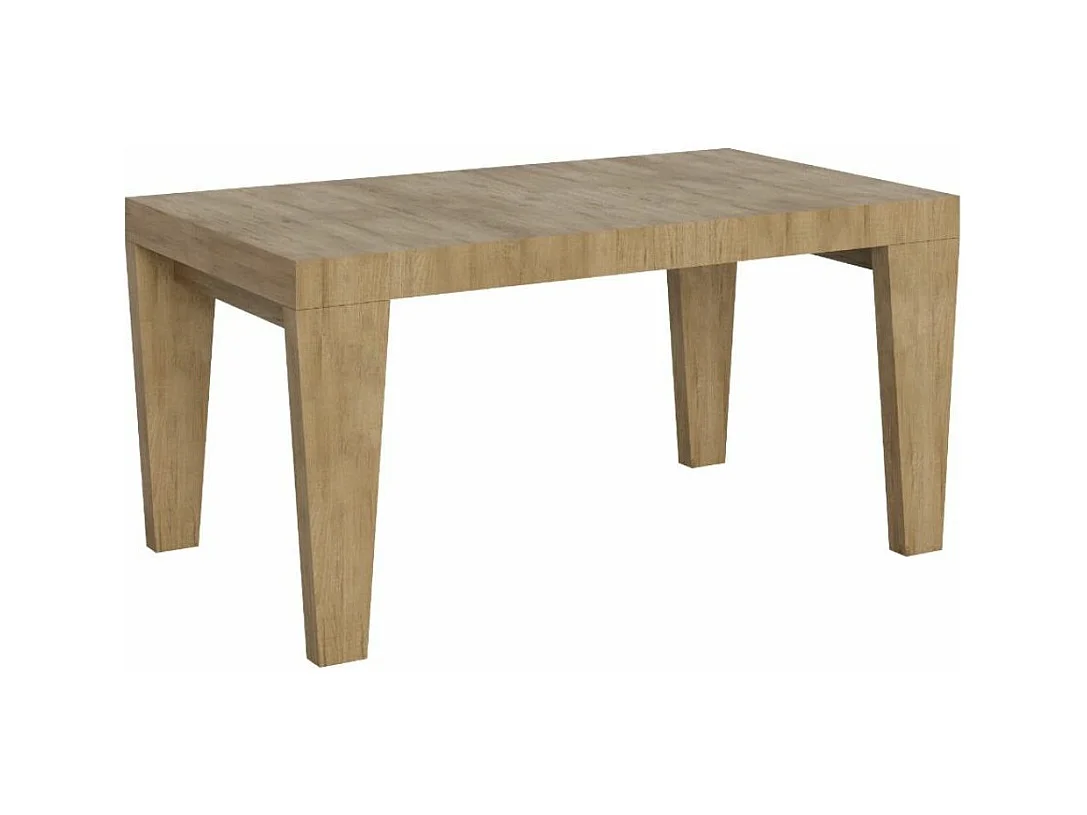 Table extensible 6 à 20 places chêne naturel Kristo 160 à 420cm-Pied et support sur roulettes