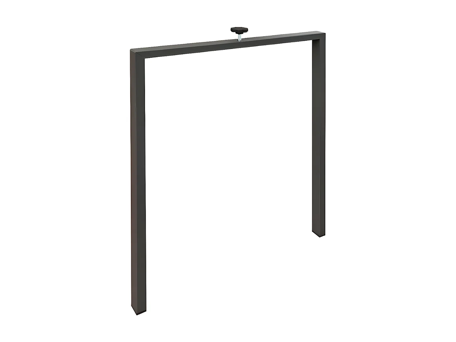 Table rectangulaire extensible 6 à 14 places L 180 à 284cm blanc et pieds acier gris foncé Flavien