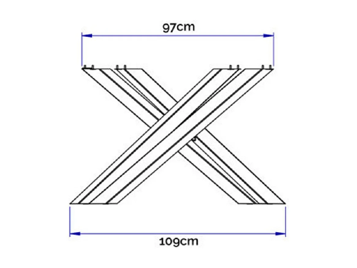 Mesa extensible de diseño con patas entrelazadas 4 colores Artemis-Color Natural-5 alargaderas finas-Ancho extensible