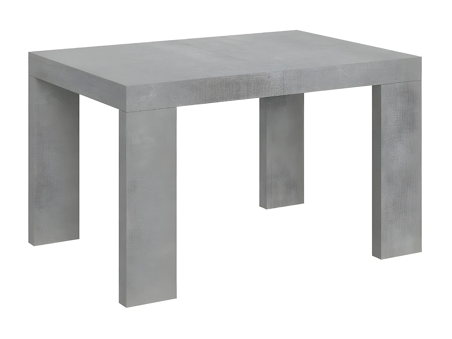 Table rectangulaire extensible 130 à 390cm gris béton Ribo-Pied et support sur roulettes