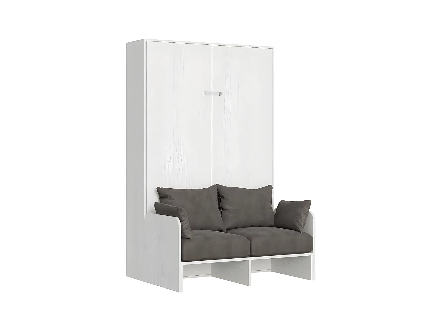 Lit escamotable vertical blanc avec canapé tissu Bounto 140x190 de tissu-Canapé 14