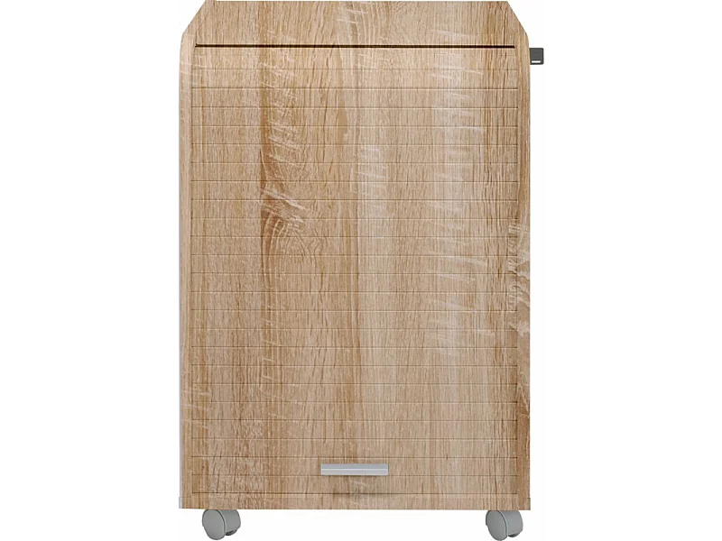 Caisson de bureau à rideau ORGA 70cm chêne clair-Façade Naturel