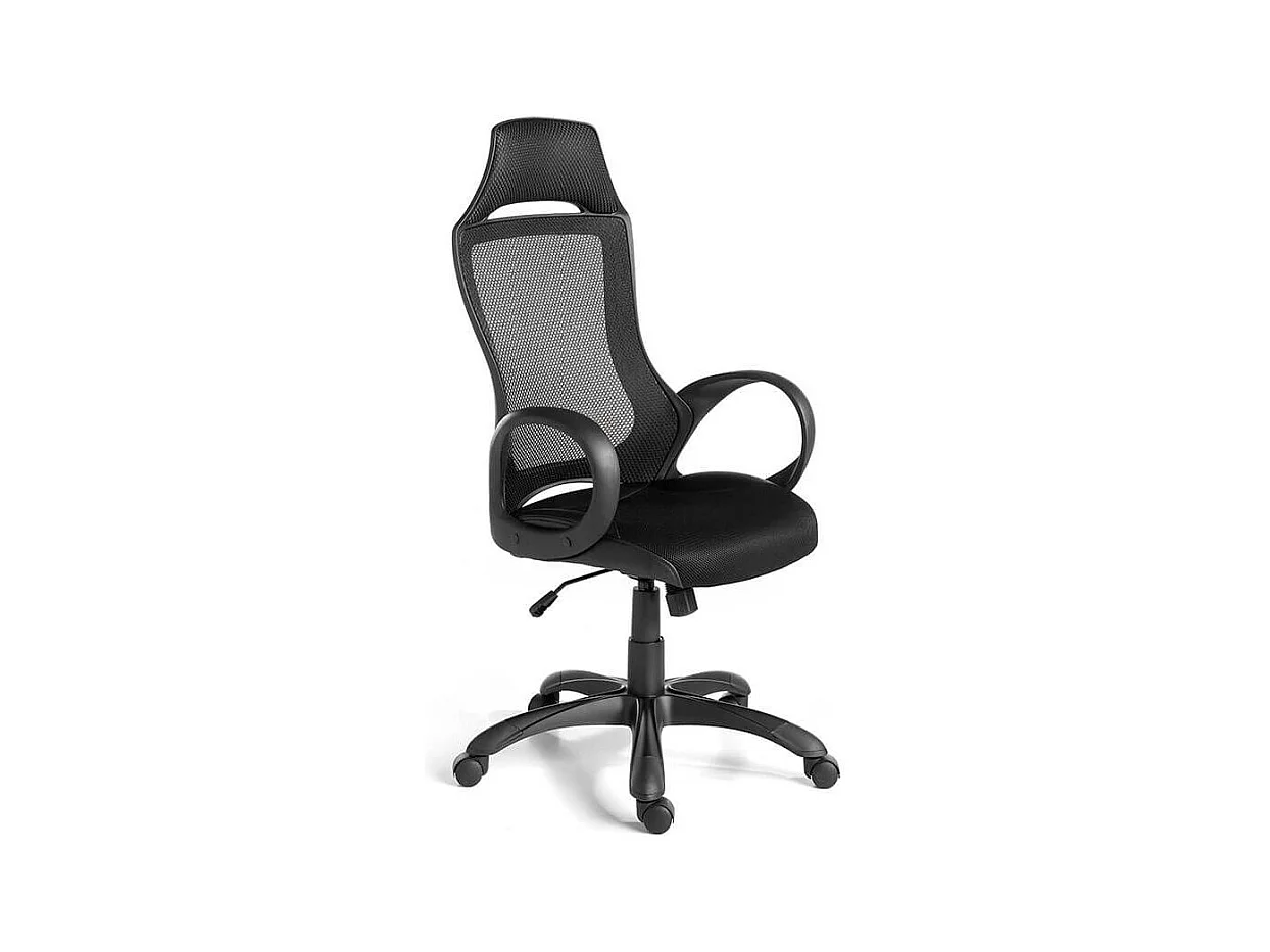 Fauteuil de bureau réglable résille et pieds en acier Hory